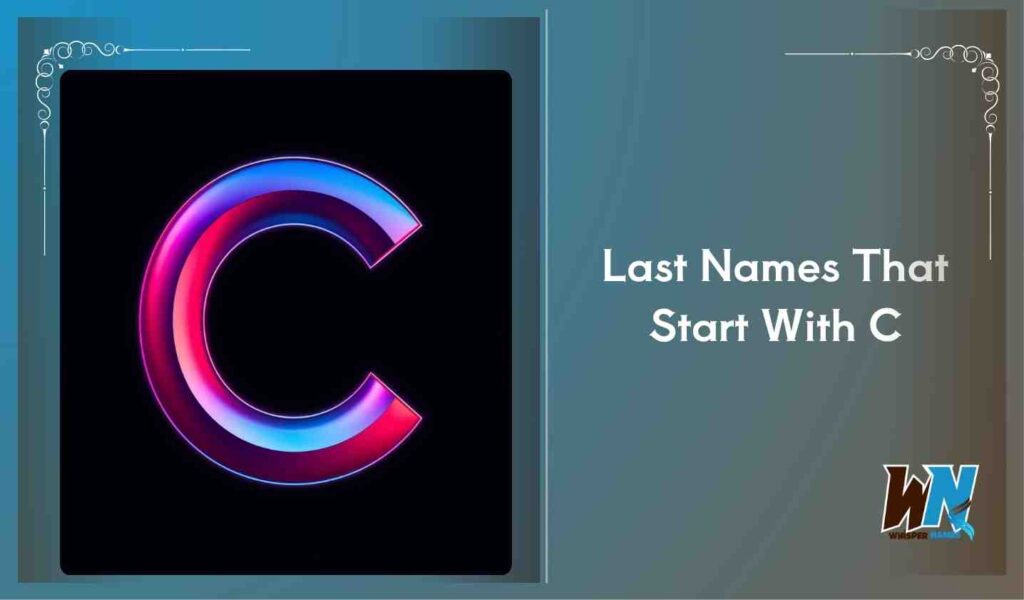 Last Names That Start With C