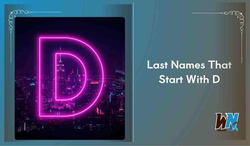 Last Names That Start With D