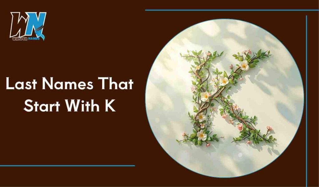 Last Names That Start With K