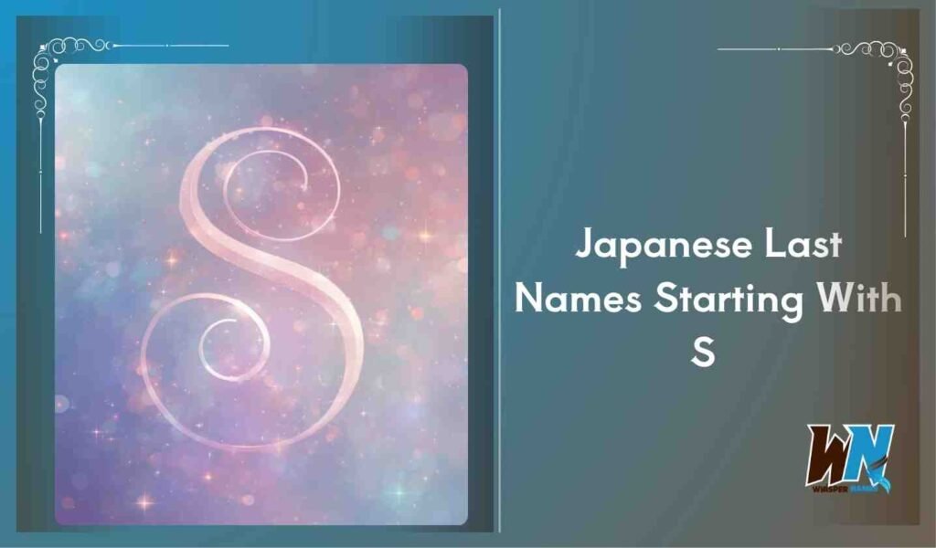 Japanese Last Names Starting With S 