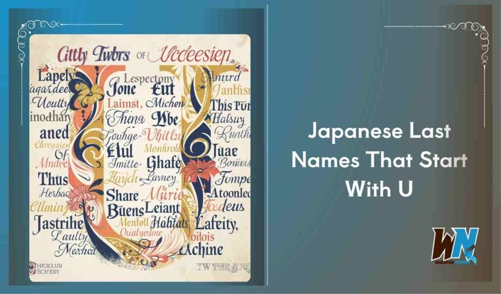 Japanese Last Names That Start With U