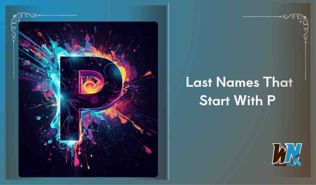 Last Names That Start With P 