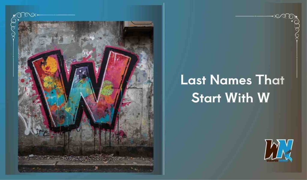 Last Names That Start With W 